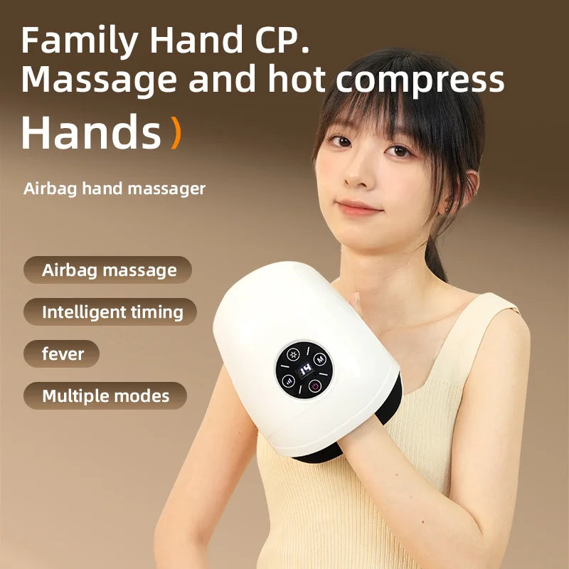 Hand Massage Device Wrist Tendon Sheath Heating Airbag Pressure Vibration Finger Joint Acupoints Kneading Beauty Hand Device