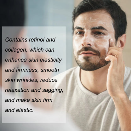 Men's Retinol Collagen Face Cream Hydrating Lifting Firming Fade Fine Lines Brighten Skin Tightening Anti-Wrinkle Men Skin Care