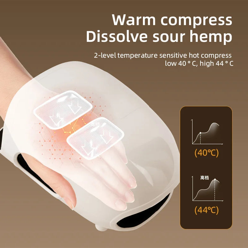 Hand Massage Device Wrist Tendon Sheath Heating Airbag Pressure Vibration Finger Joint Acupoints Kneading Beauty Hand Device