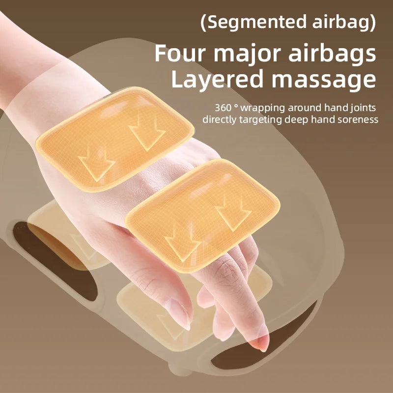 Hand Massage Device Wrist Tendon Sheath Heating Airbag Pressure Vibration Finger Joint Acupoints Kneading Beauty Hand Device